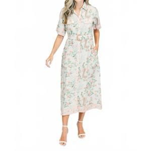NEW MARIGOLD penelope button-down front dress in floral